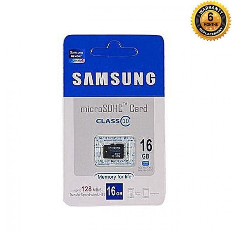 Class 10 Micro SD Memory Card - 16GB - Black