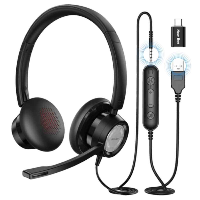USB Computer Headset with Mic | New Bee h362